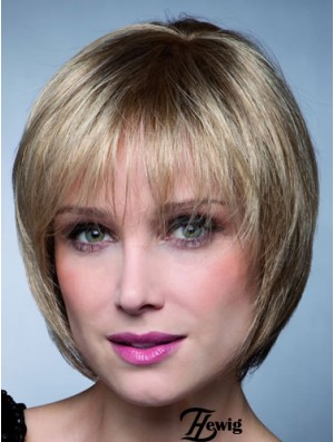 Kurze Bobs Straight Blonde Top Synthetische Perücken