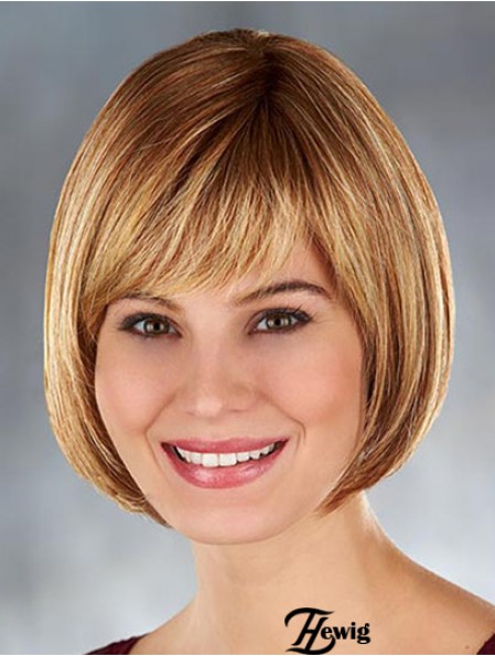 Kinn Länge Blond Beliebte 10 Zoll Straight Bob Perücken