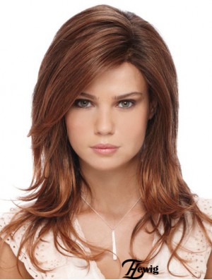 Fashion Auburn Long mit Pony Straight Glueless Lace Front Perücken