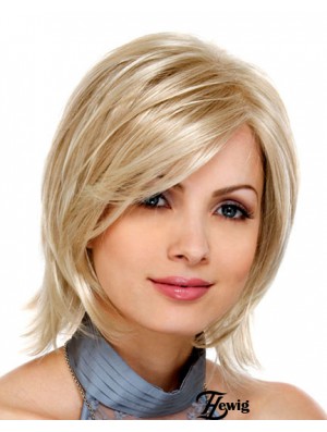 Blonde synthetische Spitze Front Perücken Bobs Haarschnitte Kinnlänge