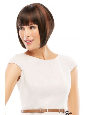 Lace Front Short Straight Auburn Moderne Bob Perücken