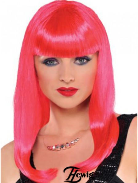 Gerade mit Pony Long Red Incredible Lace Front Perücken