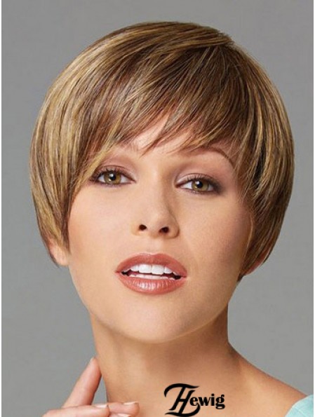 Cropped Boycuts Straight Blonde Designed Synthetic Perücken