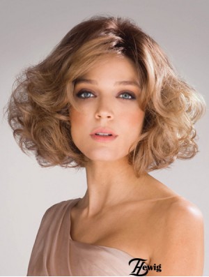 Wellenförmige geschichtete 10  inchblonde exquisite synthetische Perücken