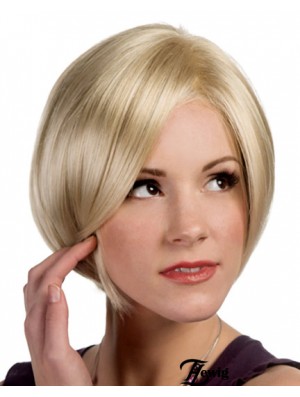 Straight Chin Länge Blonde 10  inchLace Front Frisuren Bob Perücken