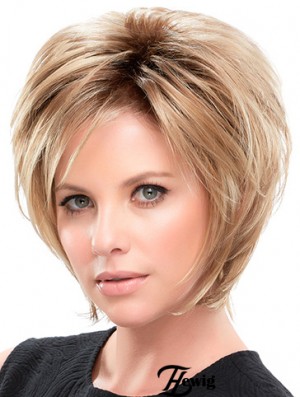 Synthetic Blonde Layered Straight 10 inch Hairstyles For Short Hair