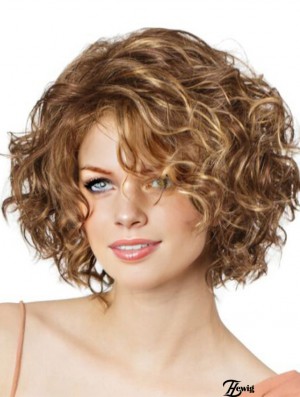 Lace Front Curly 11  inchBlonde Bob Cut Perücken