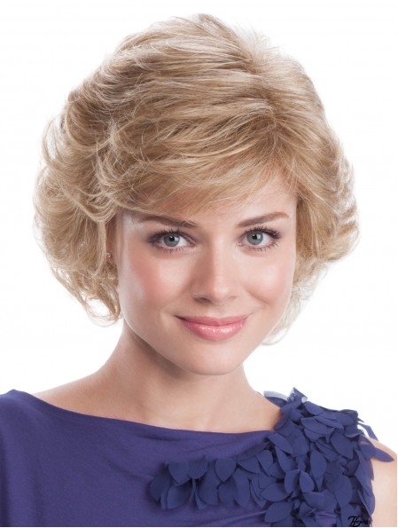 Blonde Wavy 9  inchCapless Perücke für Frauen Classic Style