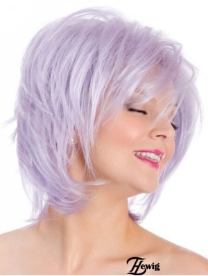 Capless Straight Lilac 8 Zoll Bobs Fashion Perücke