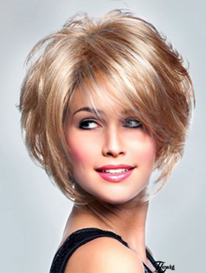 UK Lace Perücken mit Monofilament Short Length Curly Style Layered Cut