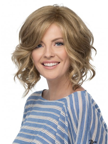 Curly Blonde Layered 10 Zoll Lace Front Perücken