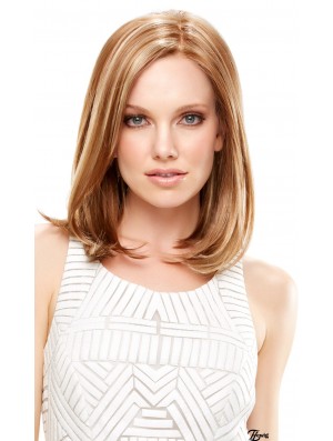 Lace Front Perücken Synthetische Schulterlänge Blonde Farbe Straight Style