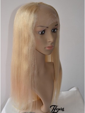 20 Zoll Lace Front Straight Blonde Wunderschöne U-Teil Perücken