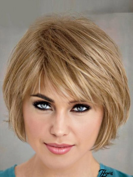 Kurze geschichtete Bob-Frisuren Blonde Farbe Bobs schneiden gerade Stil