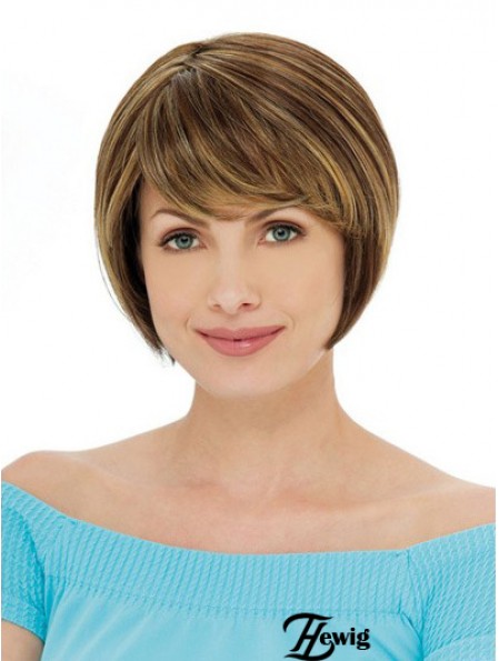 Capless Short Straight Auburn Ideale Bob Perücken