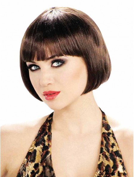 Capless Short Straight Brown Schöne Bob Perücken