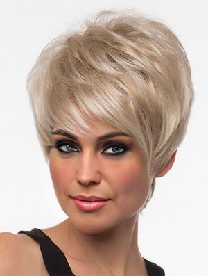 Perücken Online UK Blonde Farbe Mit Capless Cropped Länge