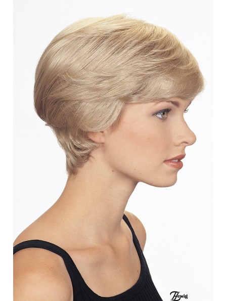 Boycuts Wellige Blonde Capless No-Fuss Short Perücken