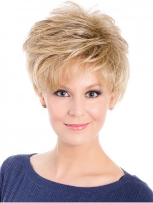 Layered Wavy Short Blonde Synthetic Capless Kaufen Perücke