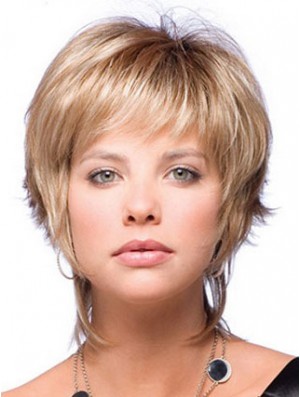 Boycuts Straight Blonde Capless Schöne kurze Perücken