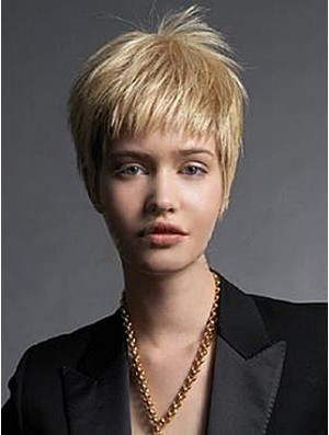 Boycuts Straight Blonde Capless Fabulous Short Perücken