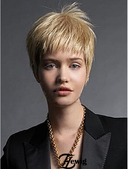 Boycuts Straight Blonde Capless Fabulous Short Perücken