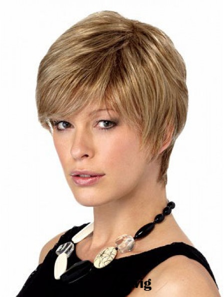 Boycuts Straight Blonde Capless Stilvolle kurze Perücken