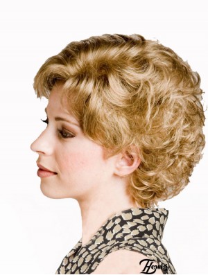 Curly Blonde Sassy Short Classic Perücken