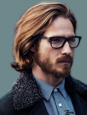 Short Brown Wavy Lace Front Remy Human Hairstyles For Men