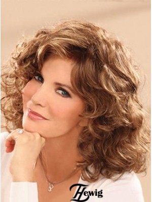 Shoulder Length Wavy Layered Full Lace Brown Comfortable 14 inch Jaclyn Smith Wigs