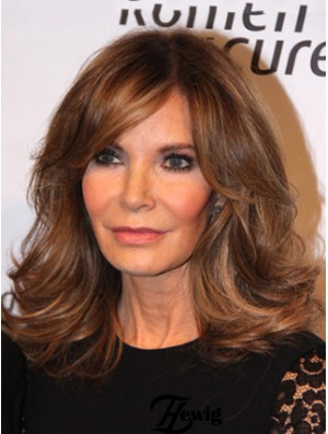 Shoulder Length Wavy Layered Full Lace Brown High Quality 14 inch Jaclyn Smith Wigs