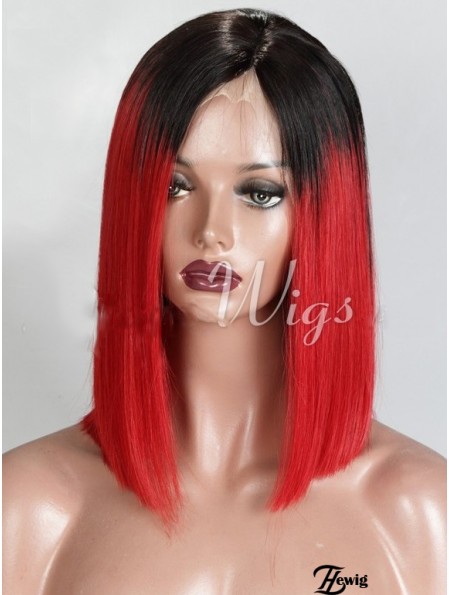 Kinnlänge Ombre / 2 Tone Straight Bobs Discount Afroamerikaner Perücken