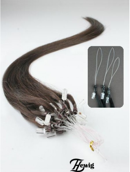 Exquisite Brown Straight Micro Loop Ring Haarverlängerungen