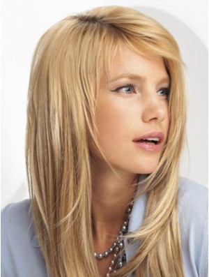 Trendy Blonde Straight Synthetic Clip in Haarverlängerungen