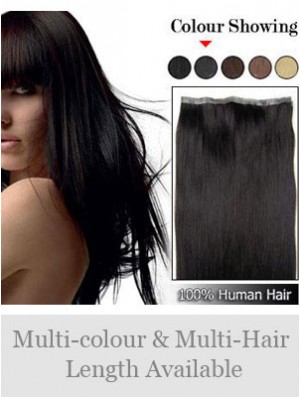 Straight Remy Echthaar Black Incredible Weft Extensions