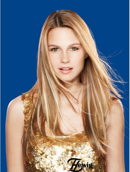 Straight Remy Echthaar Brown Top Weft Extensions