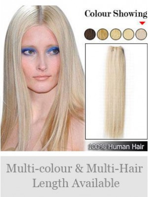 Straight Remy Echthaar Blonde Exquisite Schussverlängerungen