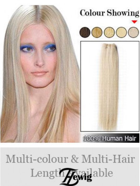 Straight Remy Echthaar Blonde Exquisite Schussverlängerungen