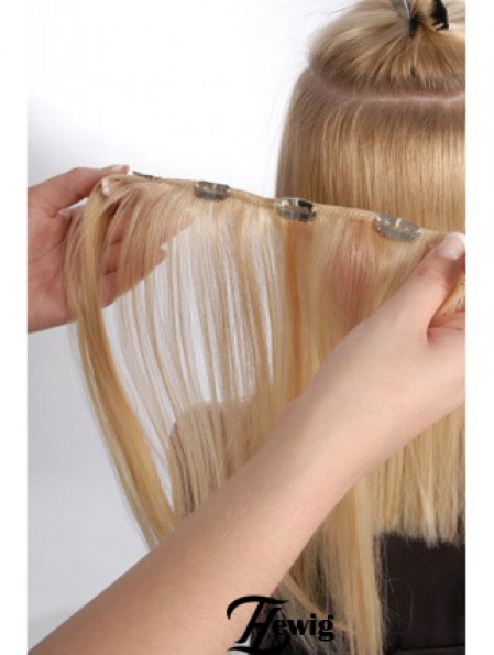 Flexibilität Blonde Straight Remy Echthaarspange In Haarverlängerungen
