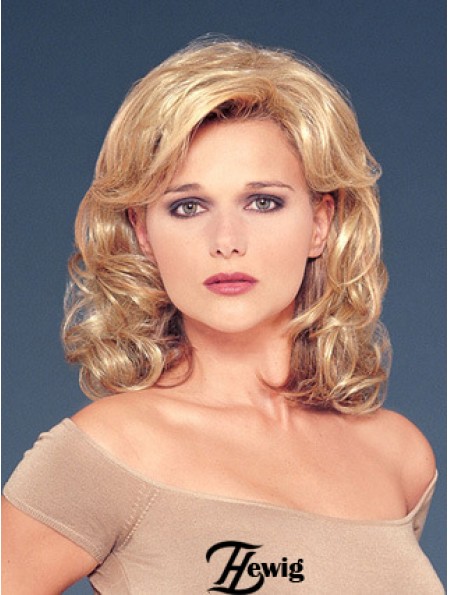 Haar fällt mit Sunthetic Blonde Color Wavy Style