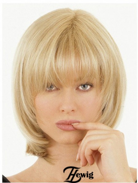 Halbe Perücken mit Remy Straight Style Blonde Farbe